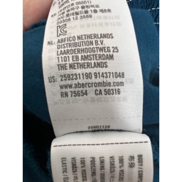 Abercrombie Kids Girls Dress 11/12 Blue Striped Smocked Peasant Style - Picture 6 of 10